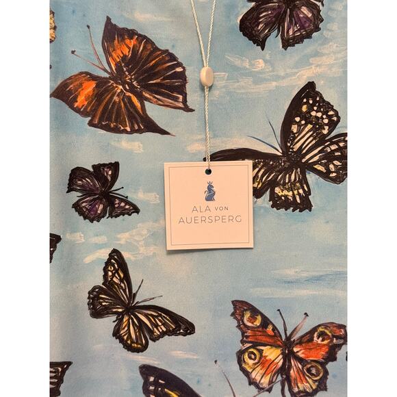 NWT Ala Von Auersperg Caterina Long Stretch Knit Dress in Papillon Butterfly - Picture 7 of 15